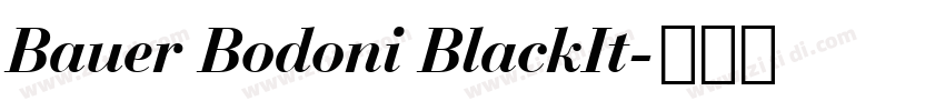 Bauer Bodoni BlackIt字体转换